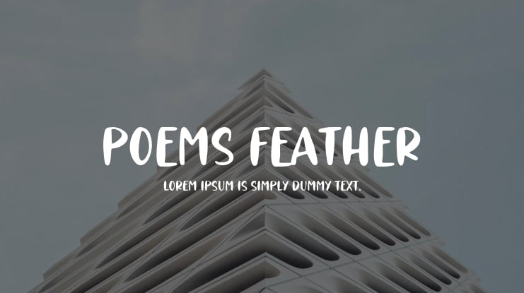 Poems Feather Font