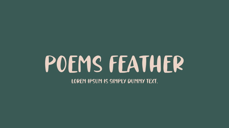 Poems Feather Font