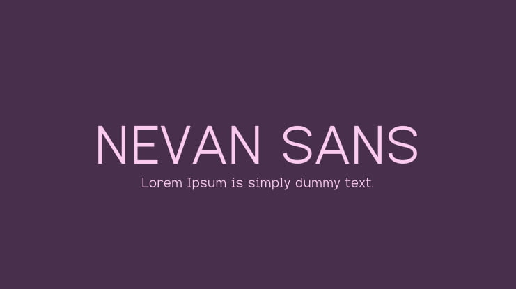 NEVAN SANS Font