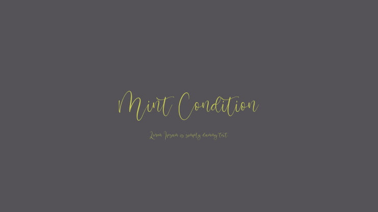 Mint Condition Font