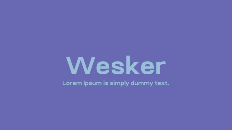 Wesker Font Family