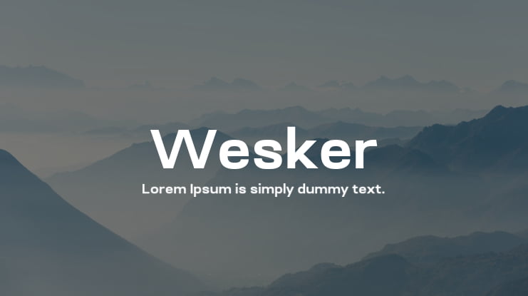 Wesker Font Family