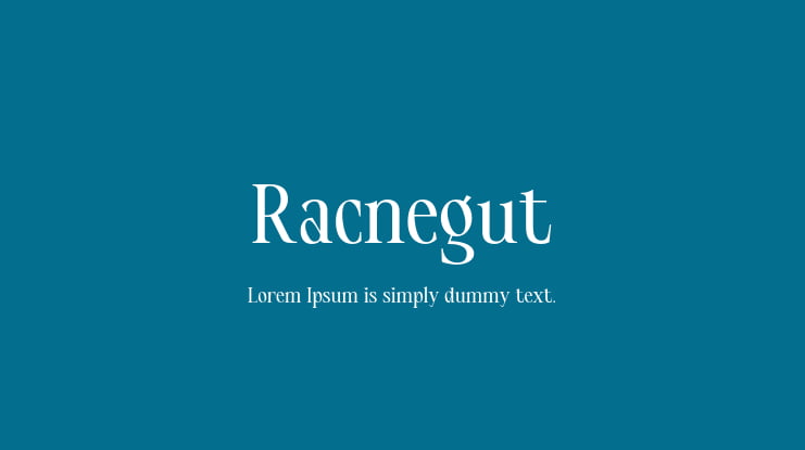 Racnegut Font