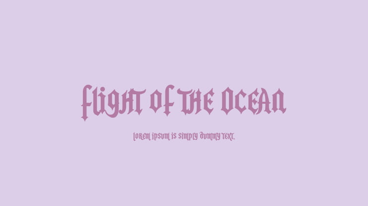 Flight of the Ocean Font