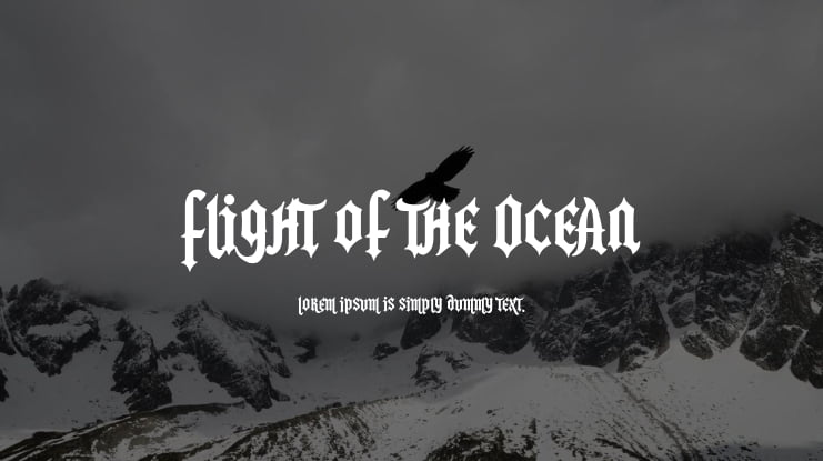 Flight of the Ocean Font