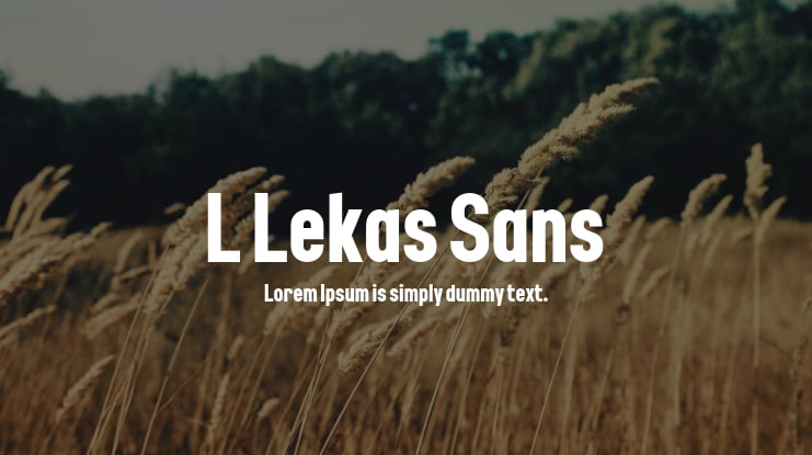 L Lekas Sans Font