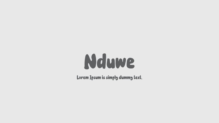 Nduwe Font