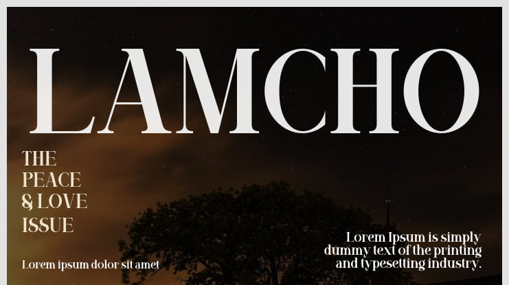 LAMCHO Font