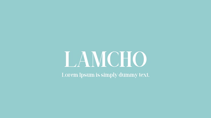 LAMCHO Font