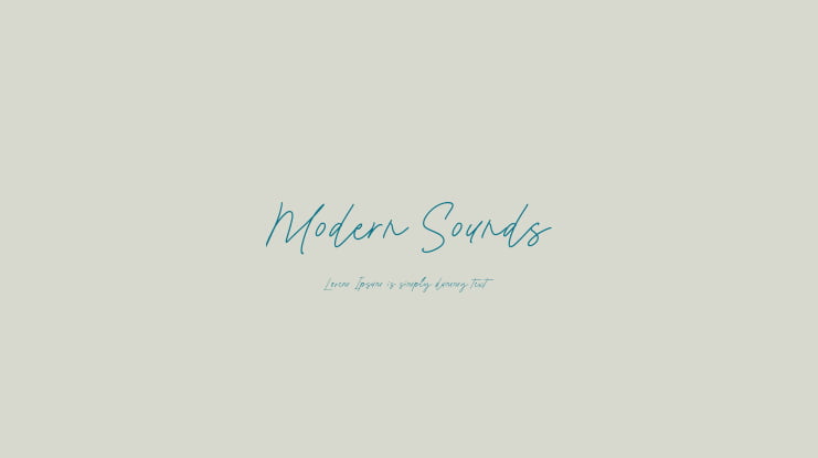 Modern Sounds Font