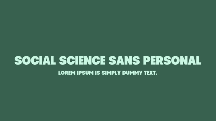 Social Science Sans PERSONAL Font