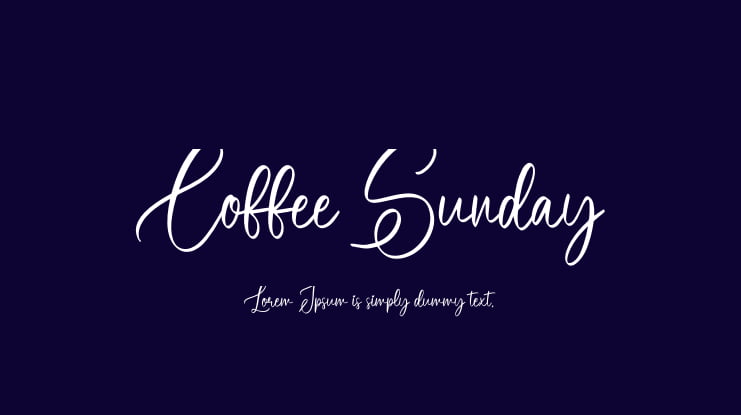 Coffee Sunday Font