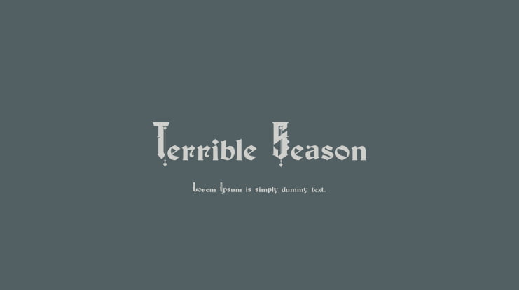 Terrible Season Font