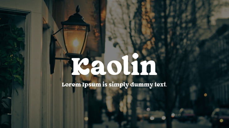 Kaolin Font