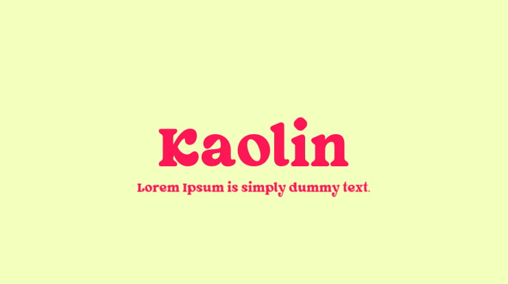 Kaolin Font