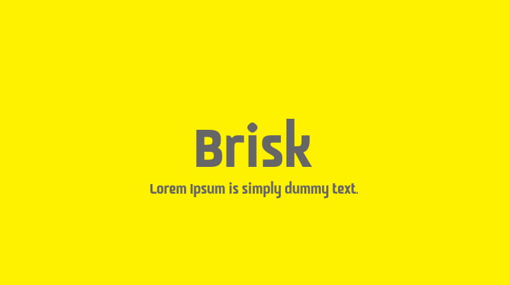 Brisk Font