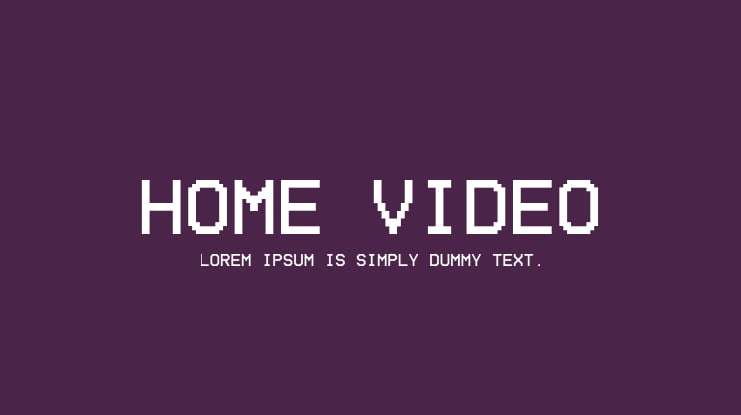 Home Video Font Family