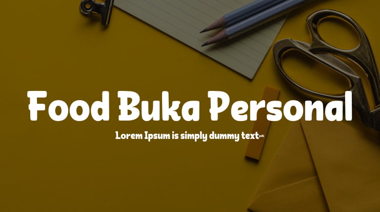 Food Buka Personal Font