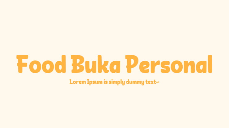 Food Buka Personal Font