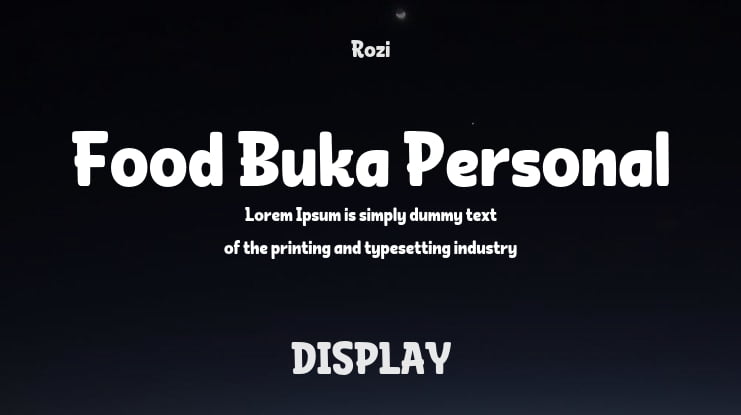 Food Buka Personal Font