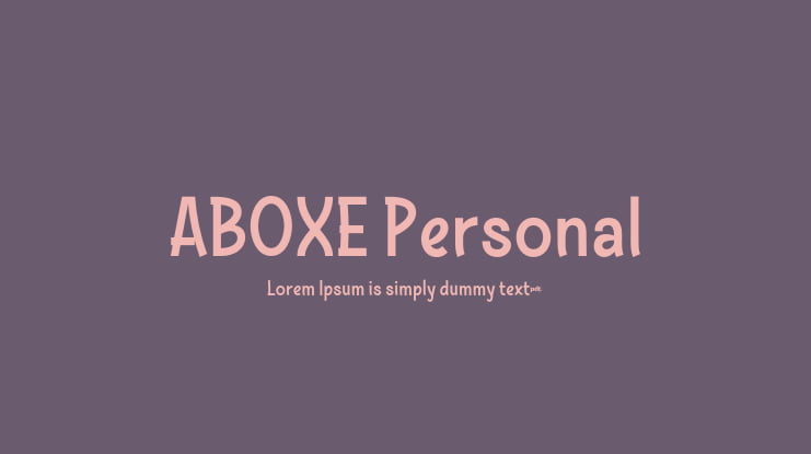 ABOXE Personal Font