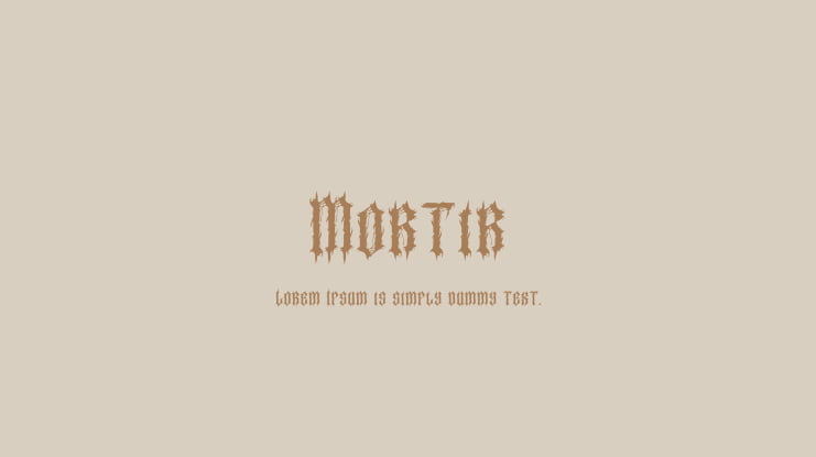 Mortir Font