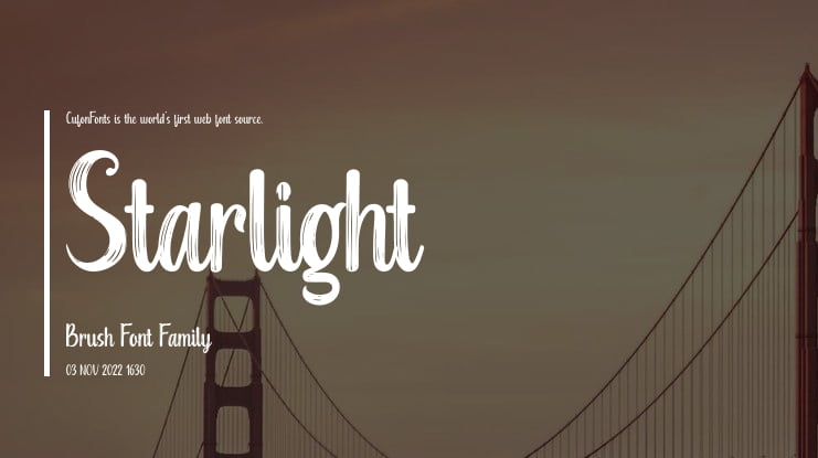 Starlight Brush Font