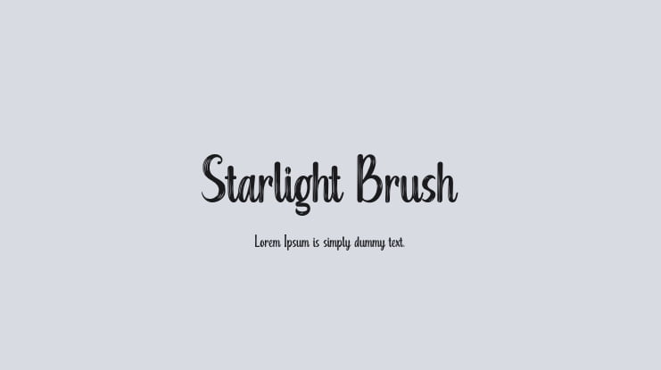 Starlight Brush Font