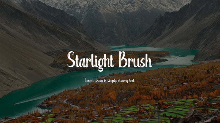 Starlight Brush Font