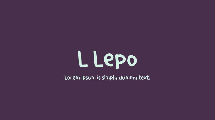 L Lepo Font