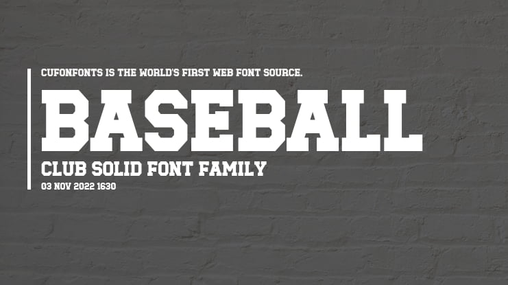 Baseball Club Solid Font