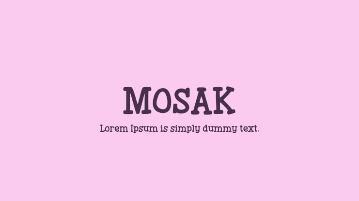 MOSAK Font