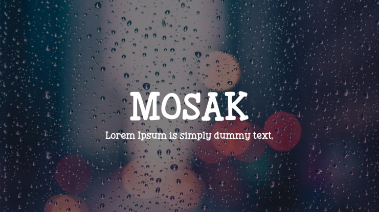 MOSAK Font