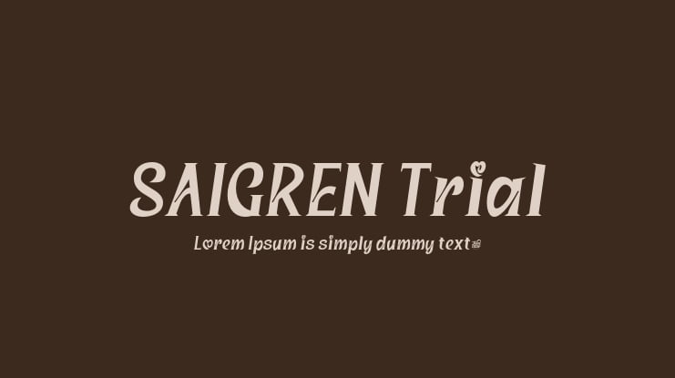 SAIGREN Trial Font