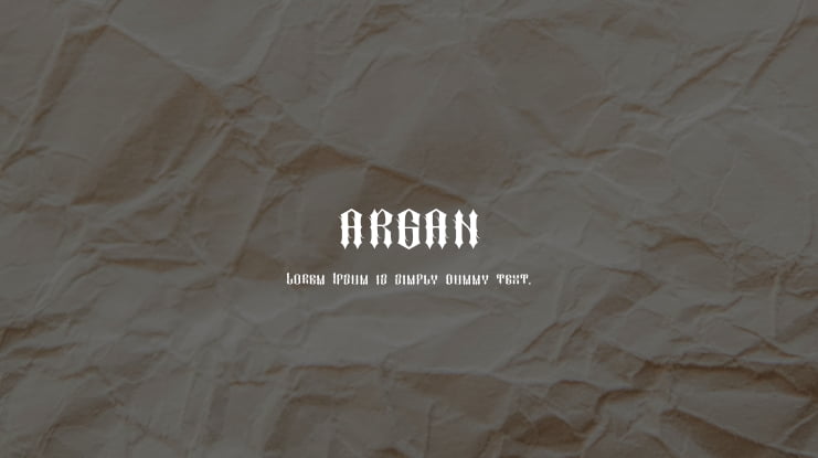 argan Font