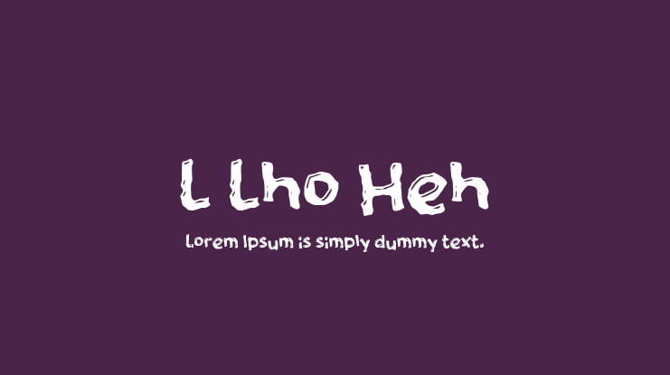 L Lho Heh Font