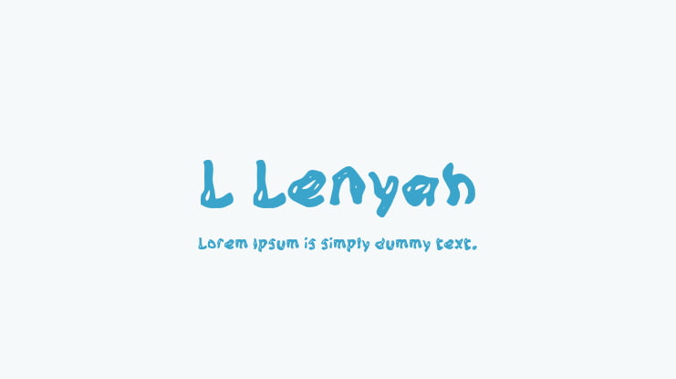 L Lenyah Font