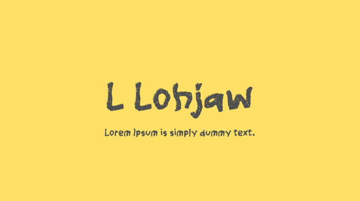 L Lohjaw Font