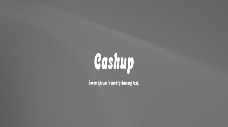 Cashup Font