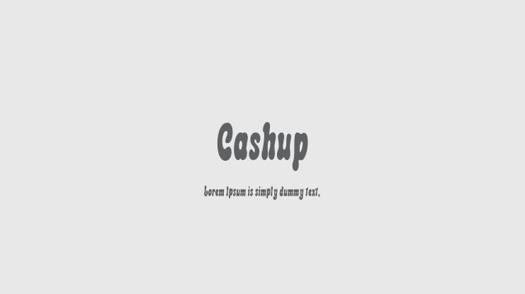 Cashup Font