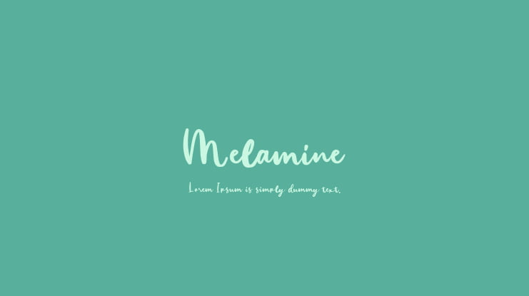 Melamine Font