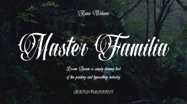 Master Familia Font