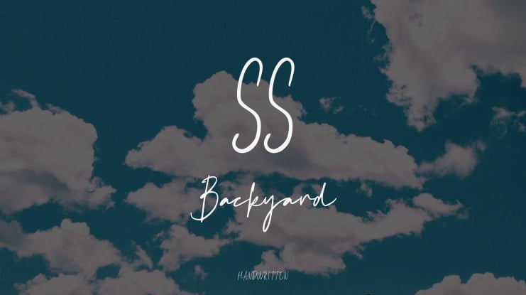 SS Backyard Font