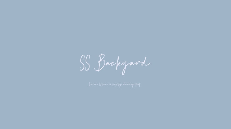 SS Backyard Font