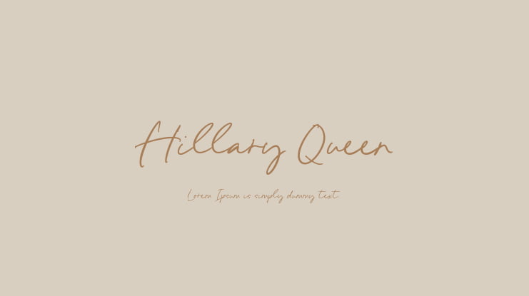 Hillary Queen Font