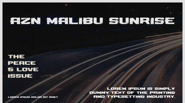 AZN Malibu Sunrise Font