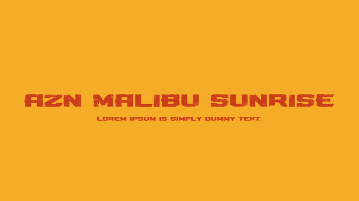 AZN Malibu Sunrise Font