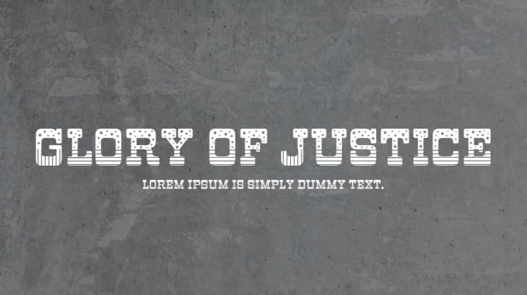 Glory of Justice Font