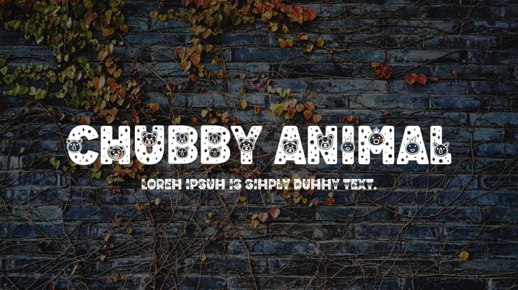 Chubby Animal Font