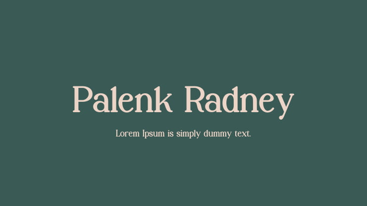 Palenk Radney Font